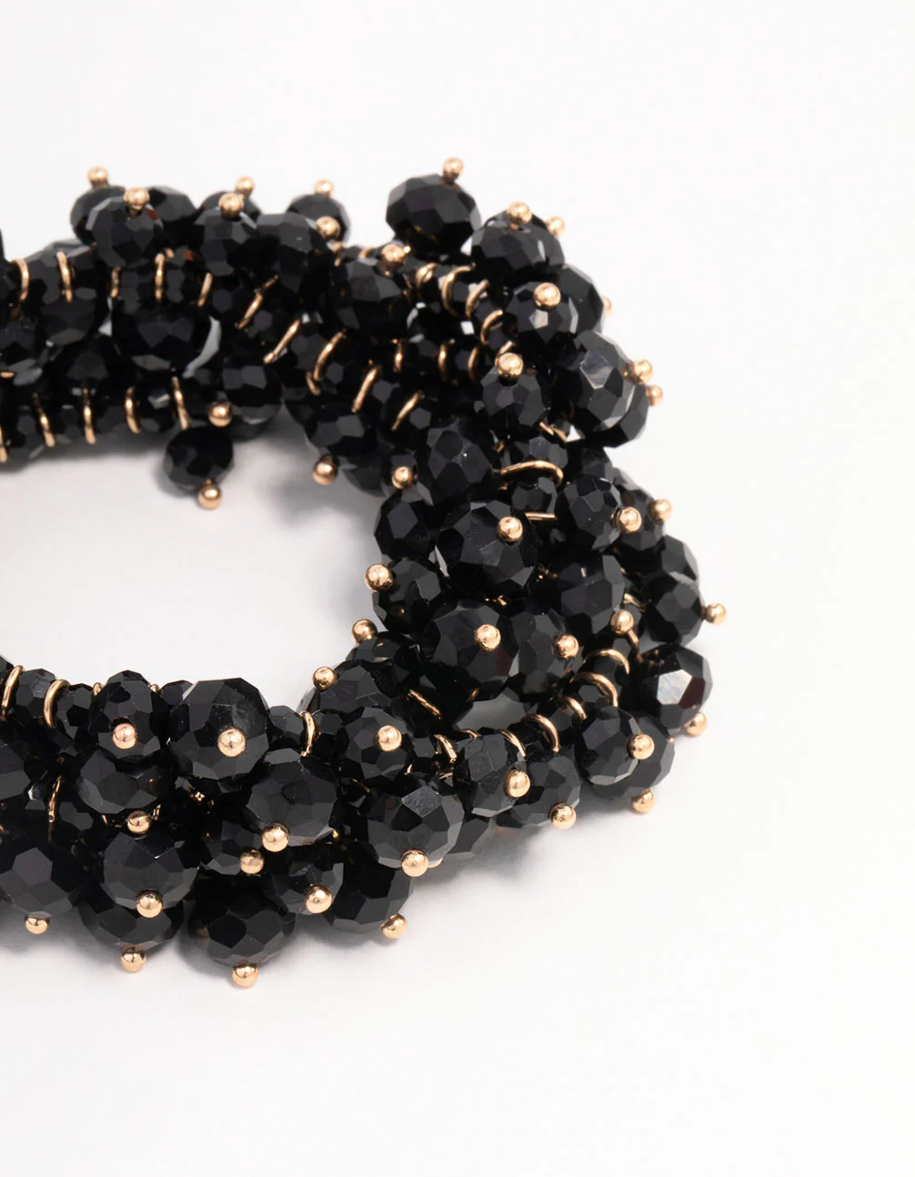Black Beaded Textured Bracelet - Image 2
