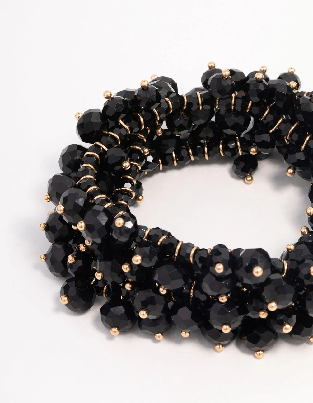 Black Beaded Textured Bracelet - Image 3