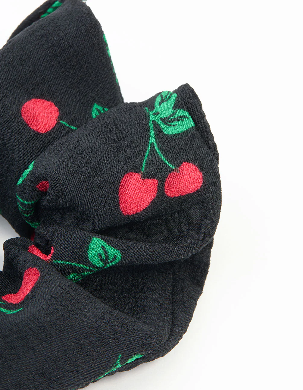 Black Cherry Fabric Scrunchie - Image 2