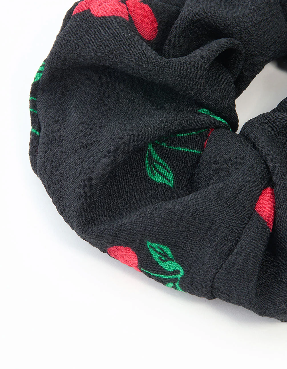 Black Cherry Fabric Scrunchie - Image 3