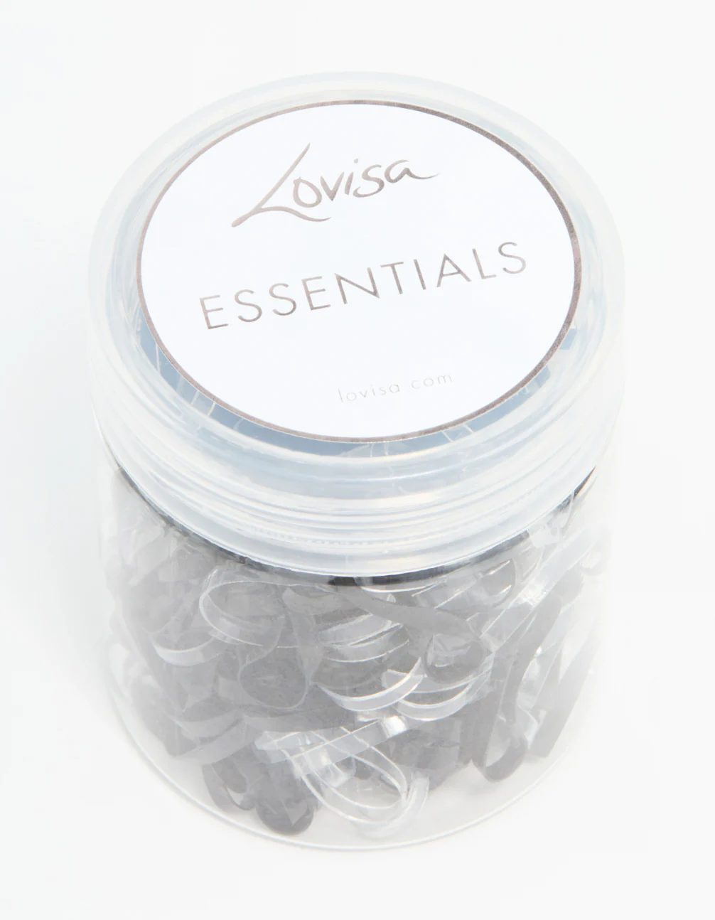 Black & Clear Elastic Hair Ties 300-Pack - Image 2