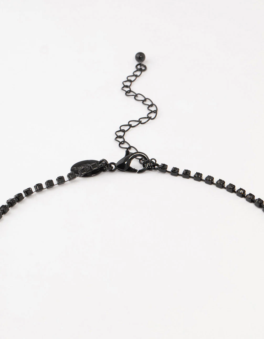 Black Coated Cup Chain Cascading Y-Necklace - Image 3