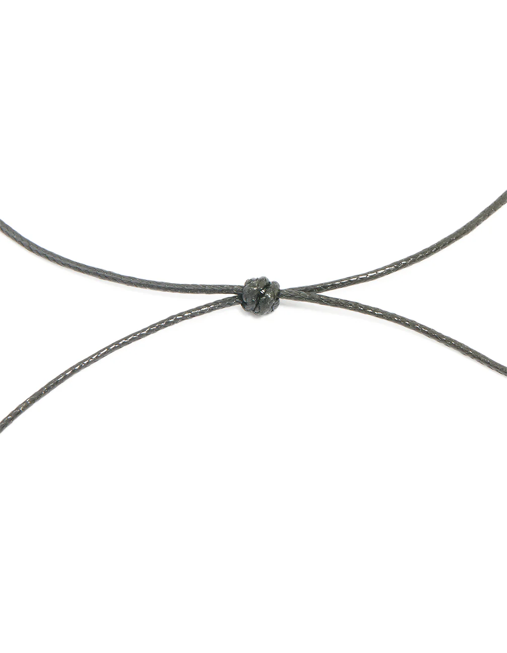 Black Coated Metal Baby Pebble Orb Cord Necklace - Image 5