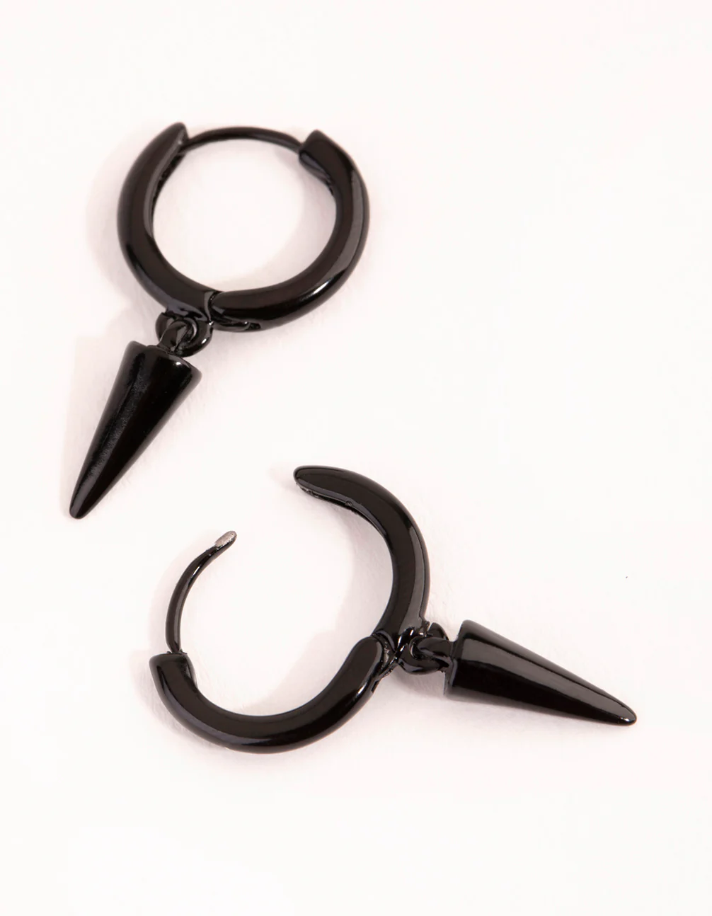 Matte Spike Huggie Earrings - Image 2