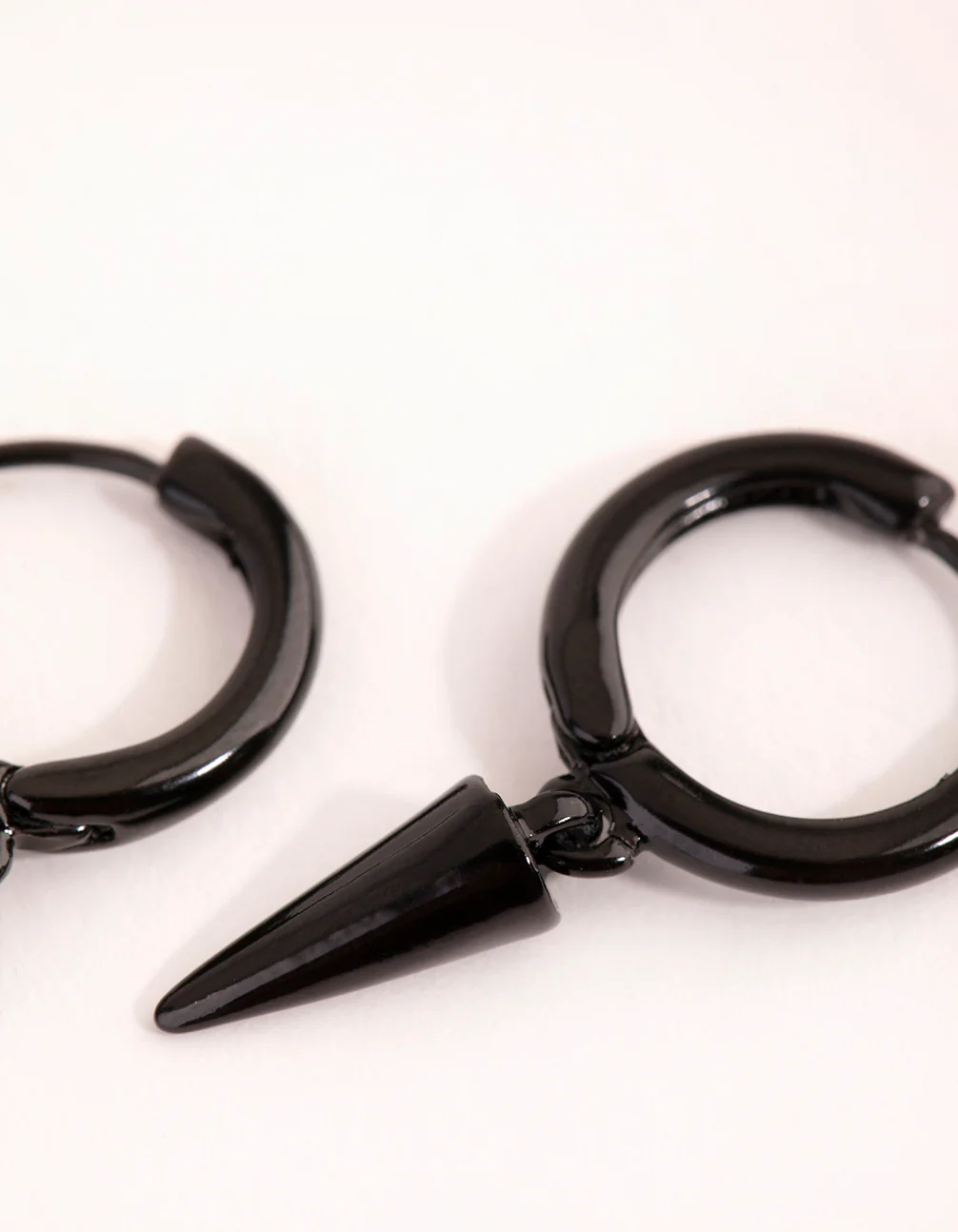Matte Spike Huggie Earrings - Image 3