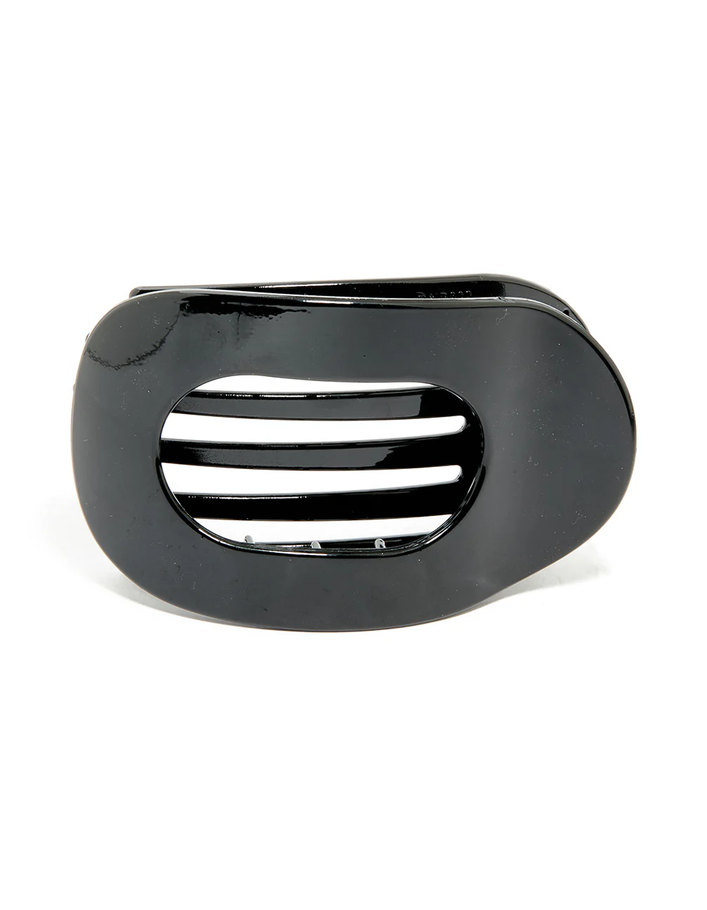 Black Large Skinny Oval Hair Claw Clip - Image 2