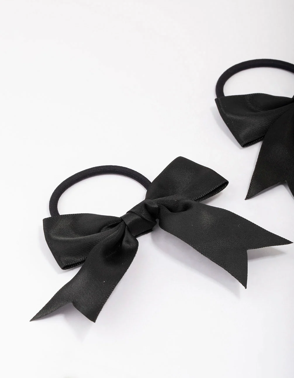Black Medium Bow Hair Tie Pack - Image 2