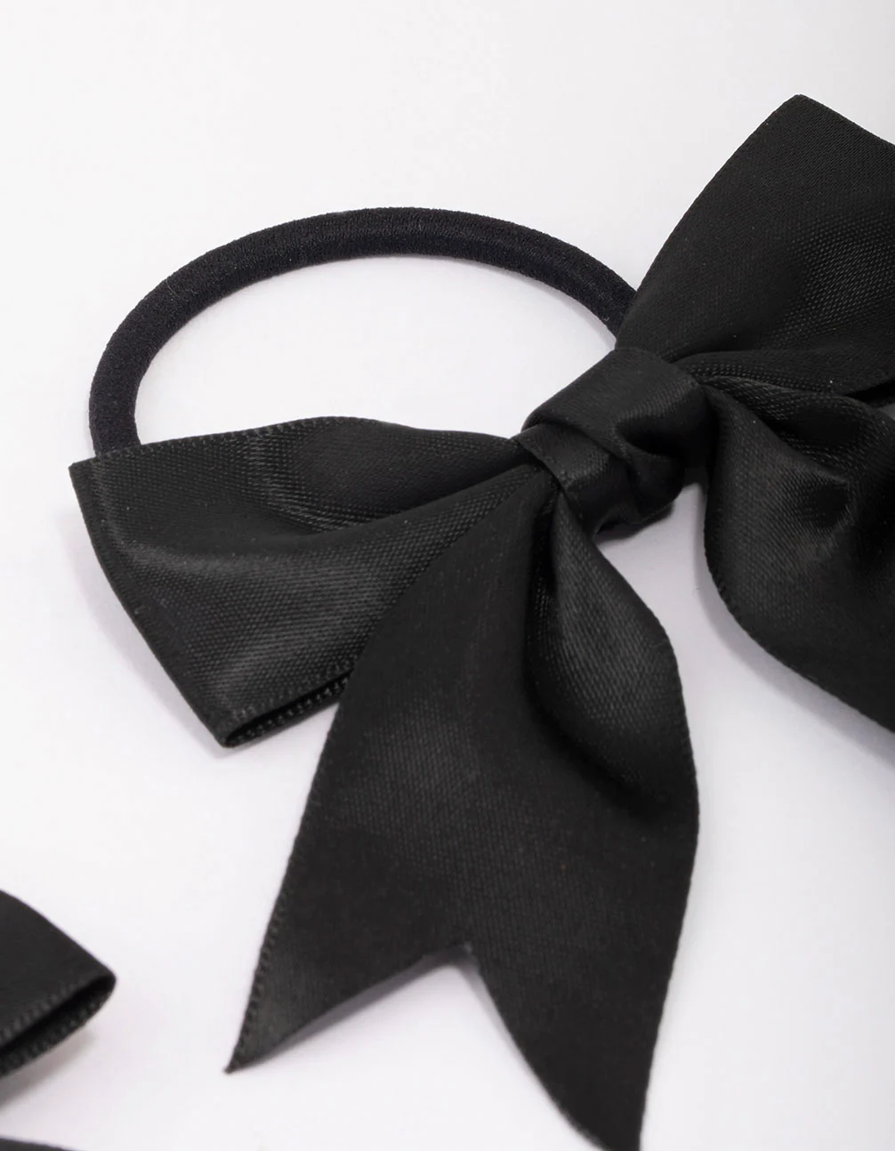 Black Medium Bow Hair Tie Pack - Image 3