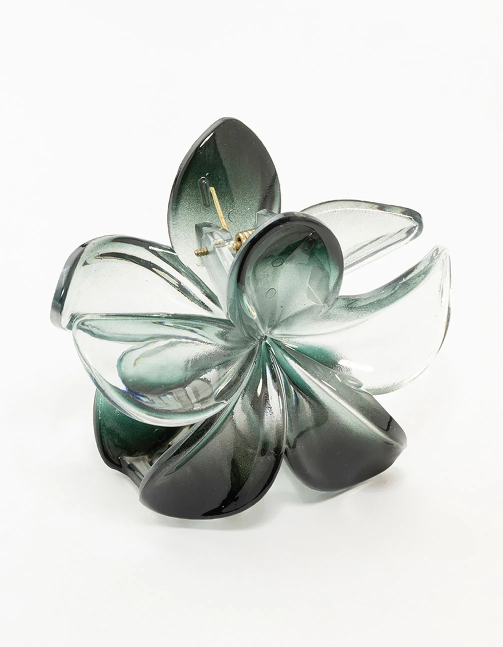 Black Frangipani Flower Claw Clip - Image 2