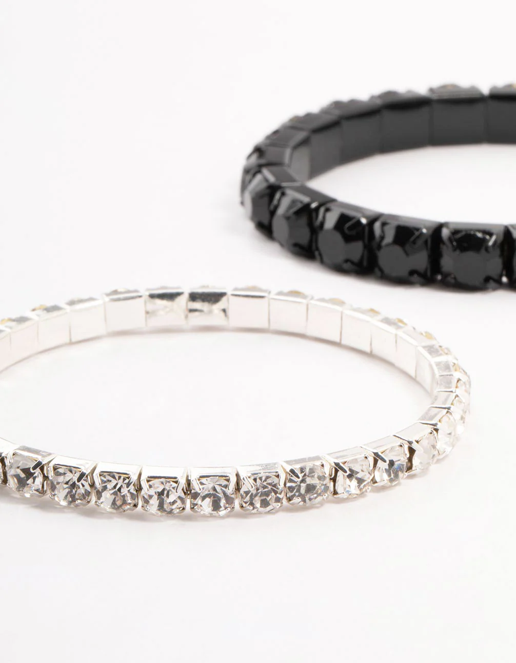 Black & Silver Plaited Bracelet 3- Pack - Image 2
