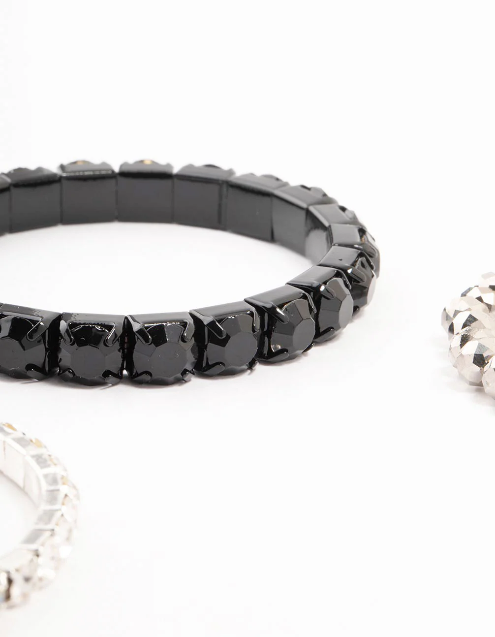 Black & Silver Plaited Bracelet 3- Pack - Image 3
