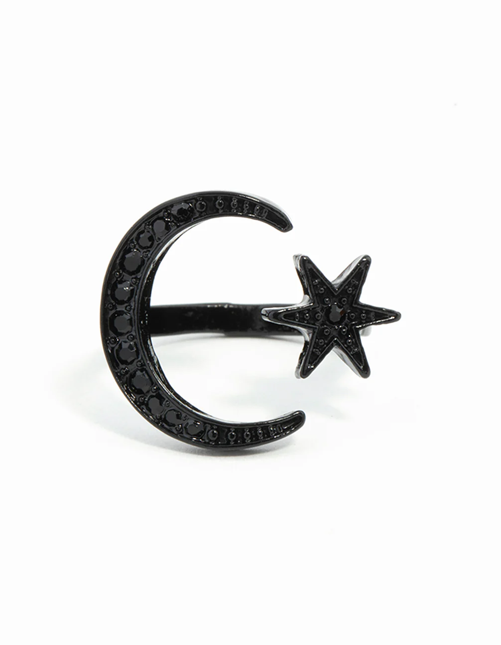 Black Star Moon Ring - Image 3