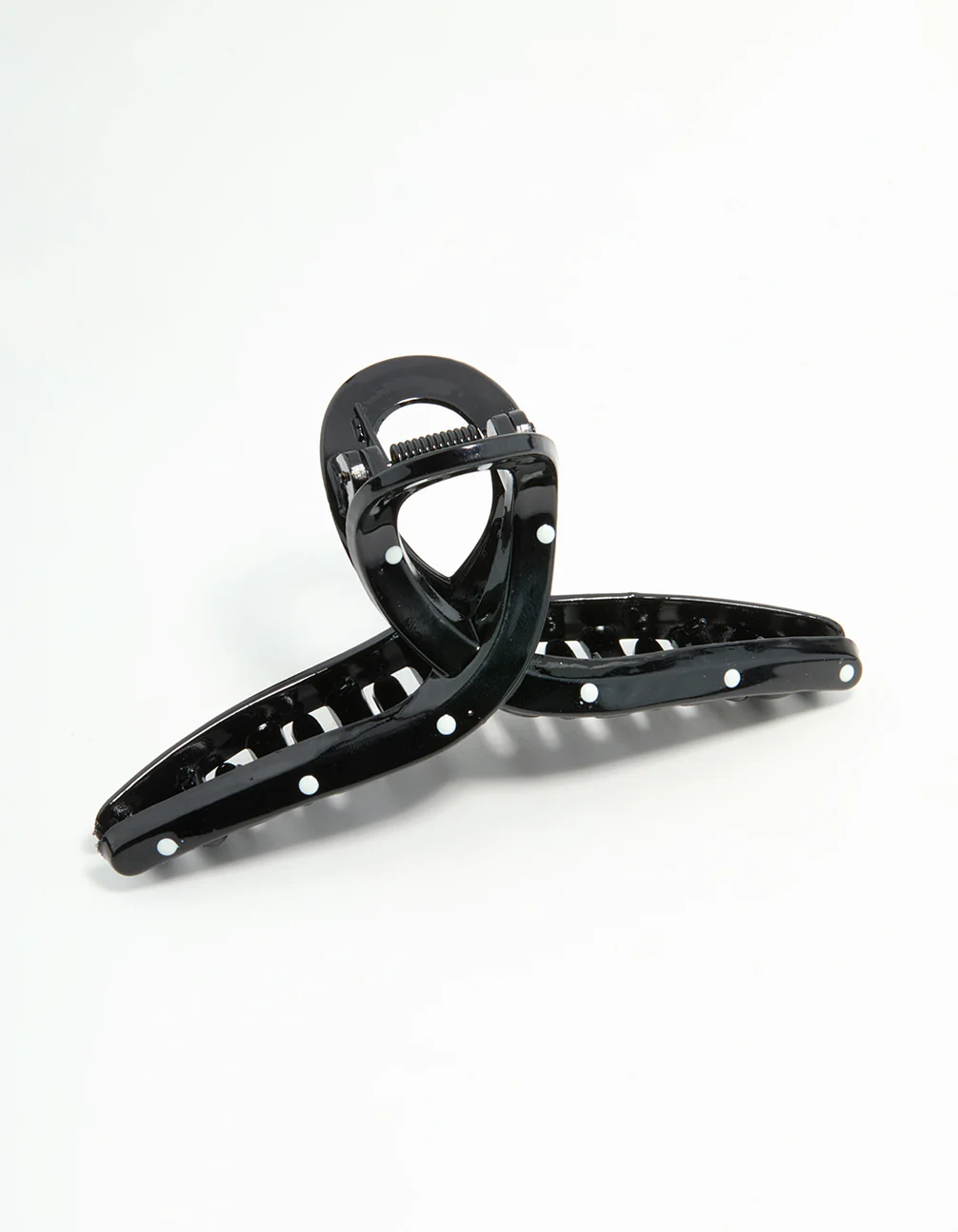 Black & White Polka Dot Loop Claw Clip - Image 2
