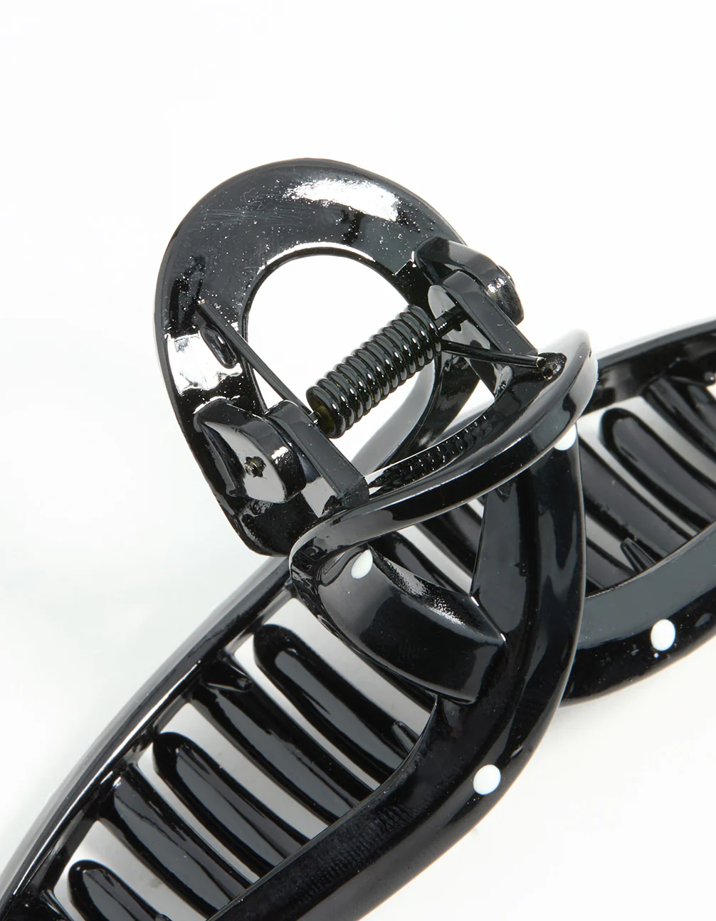 Black & White Polka Dot Loop Claw Clip - Image 3