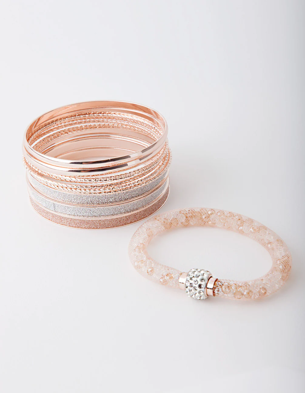 Dressy Mesh & Glitter Bangle Pack - Image 2