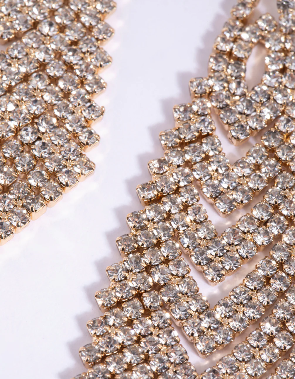Triangular Diamante Earrings - Image 4