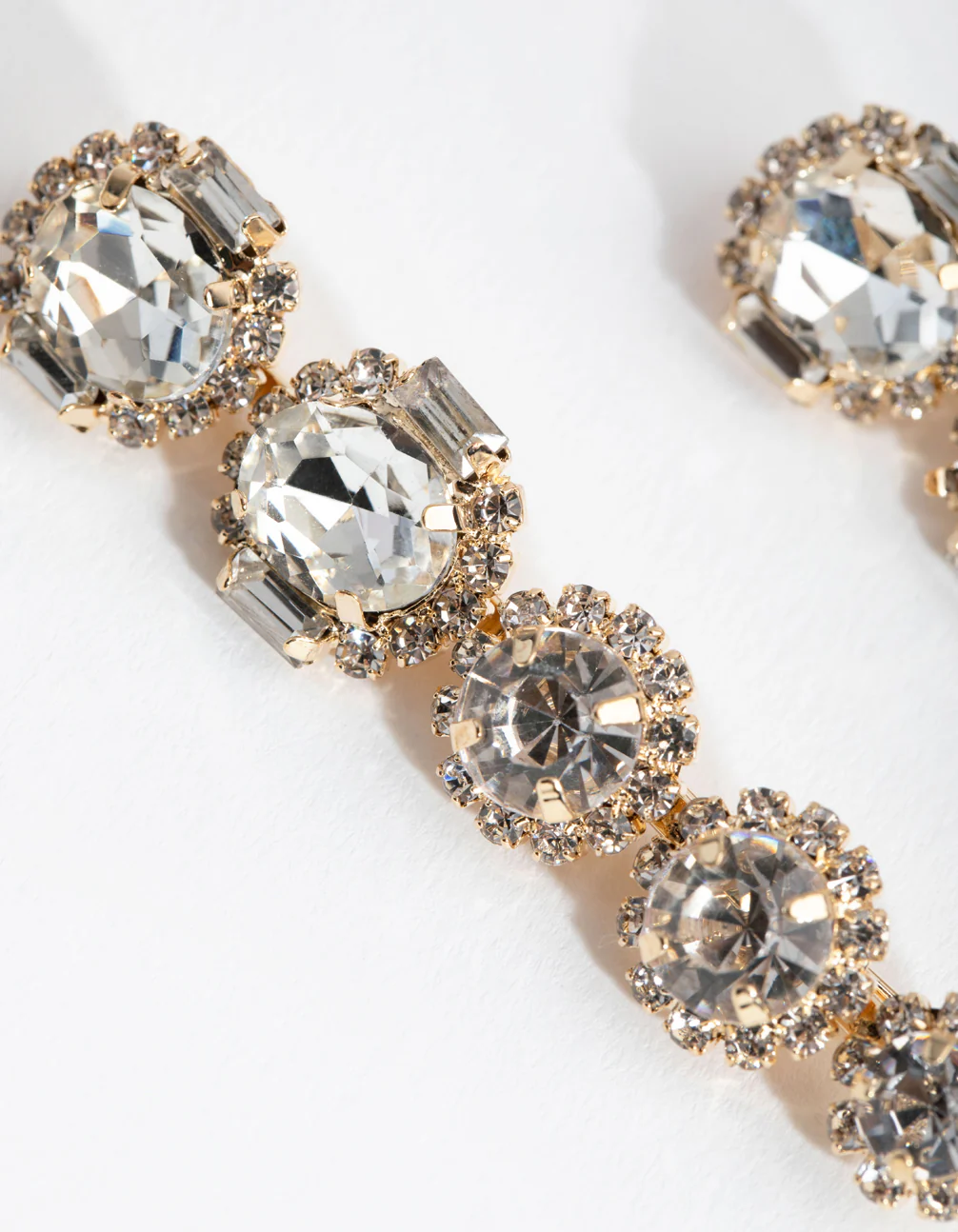 Gold Diamante Surrounded Pack Clips - Image 2