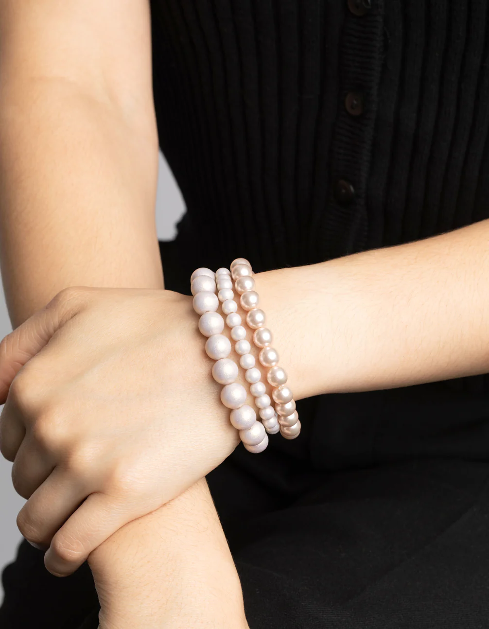 Gold Pearl & Bread Stretch Bracelet Pack - Image 2