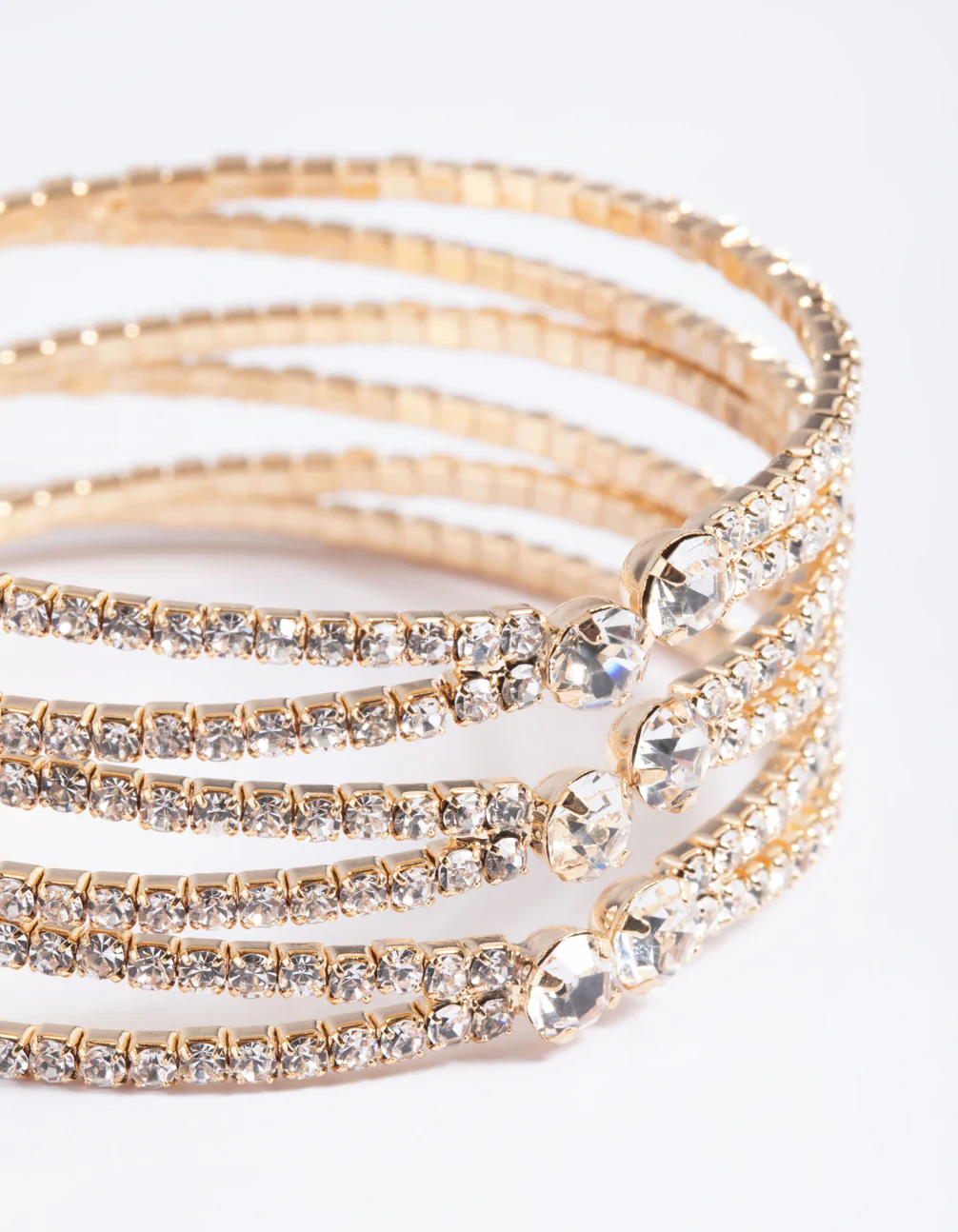 Gold Zig Zag Open Cuff Bracelet - Image 3
