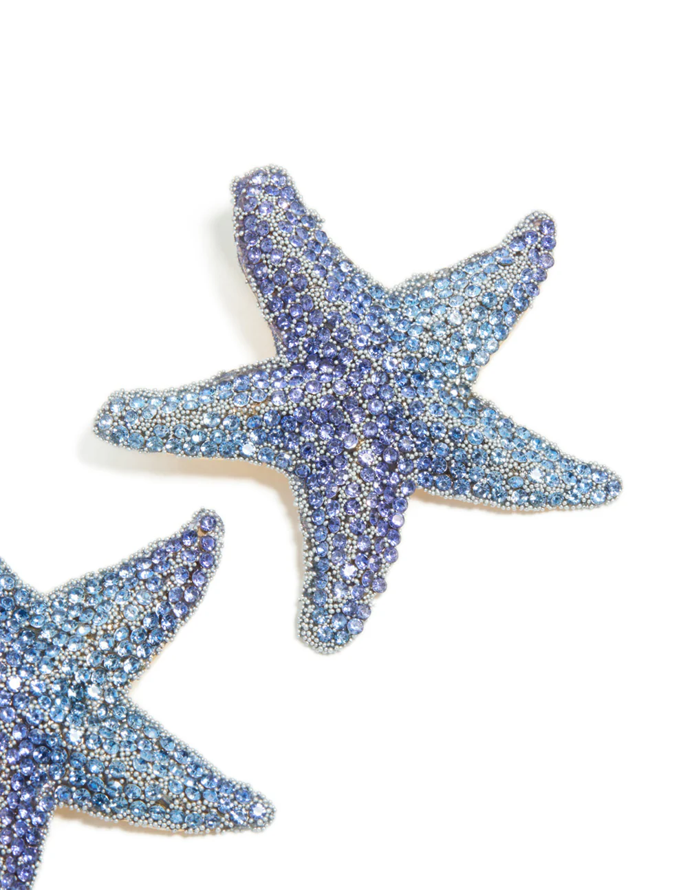 Blue Diamante Starfish Stud Earrings - Image 5
