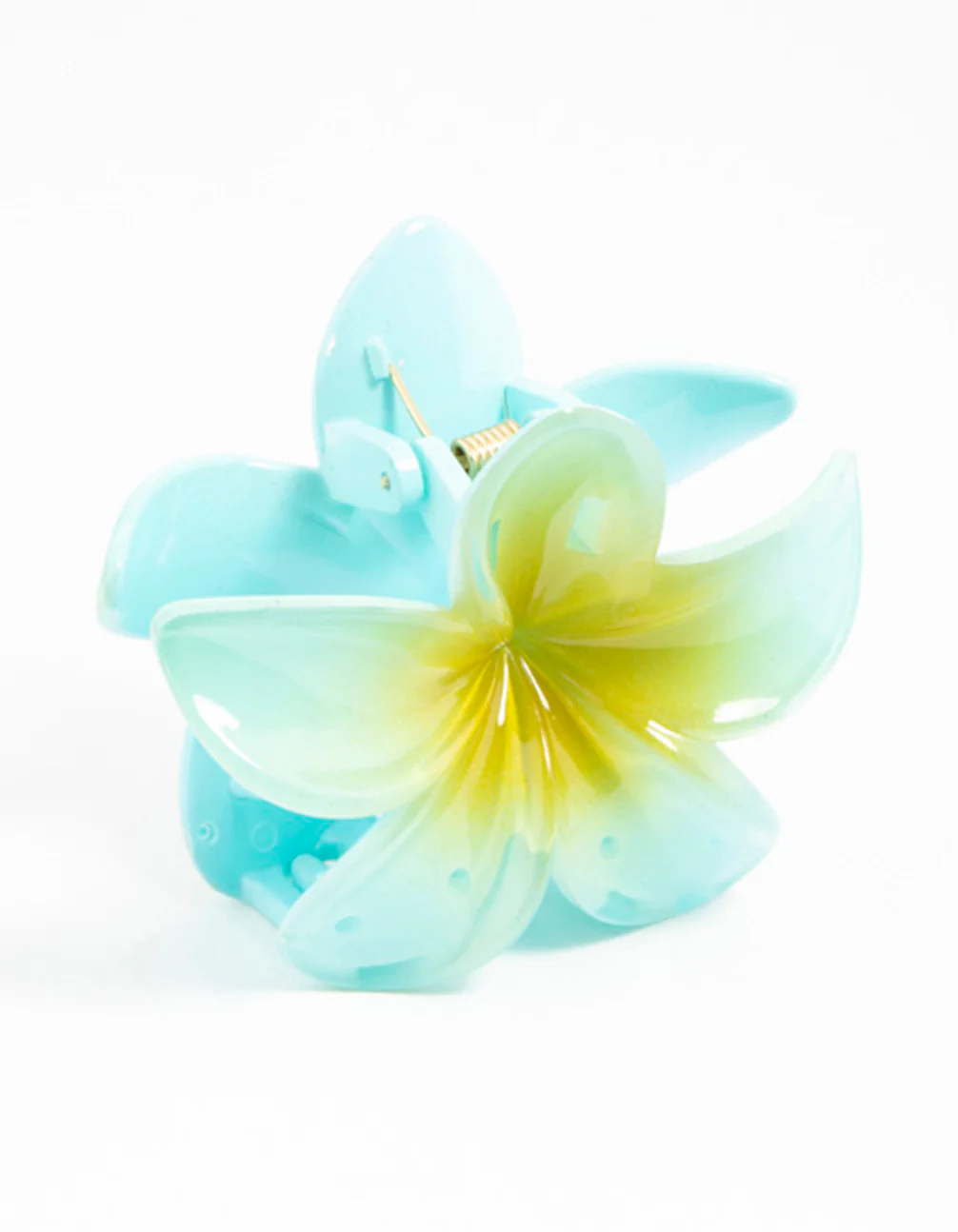 Blue Frangipani Hair Claw Clip - Image 2