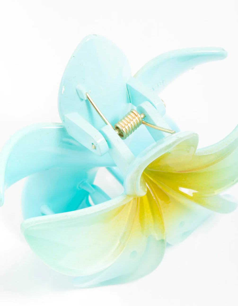 Blue Frangipani Hair Claw Clip - Image 3