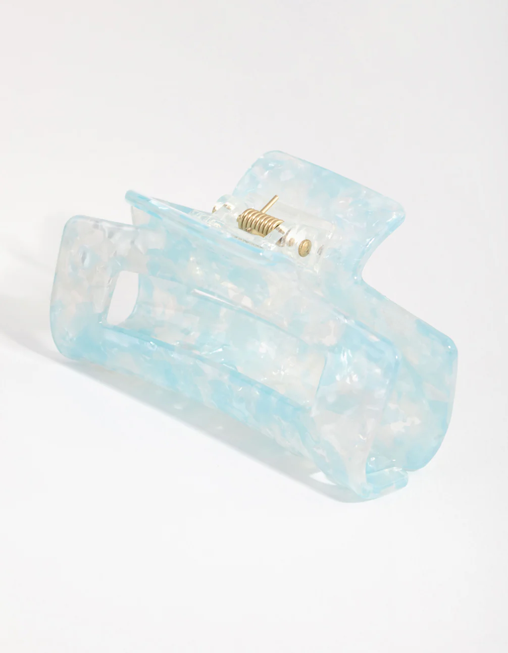 Acrylic Blue Shell Rectangle Claw Clip - Image 2