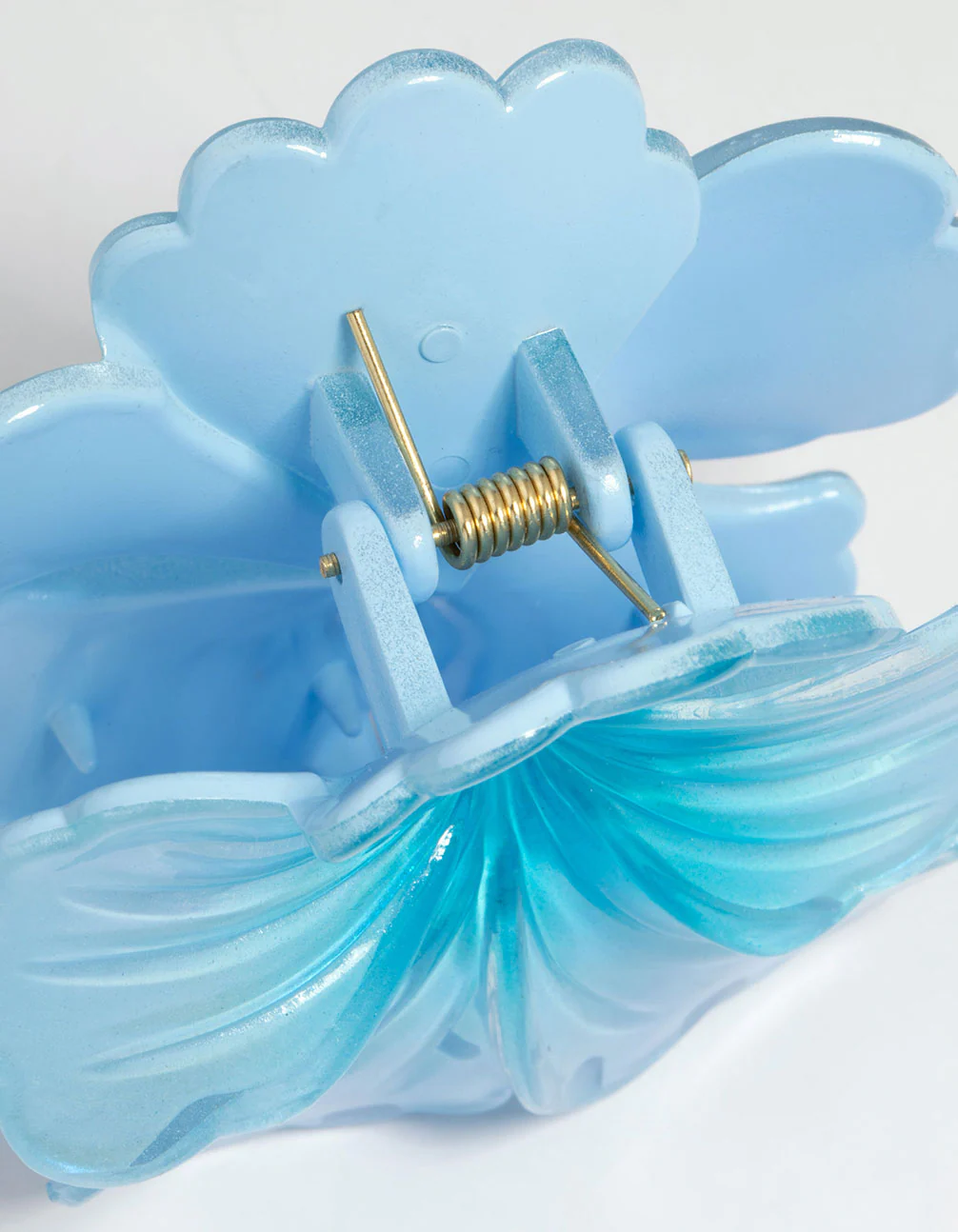 Blue Ombre Hibiscus Hair Claw Clip - Image 3