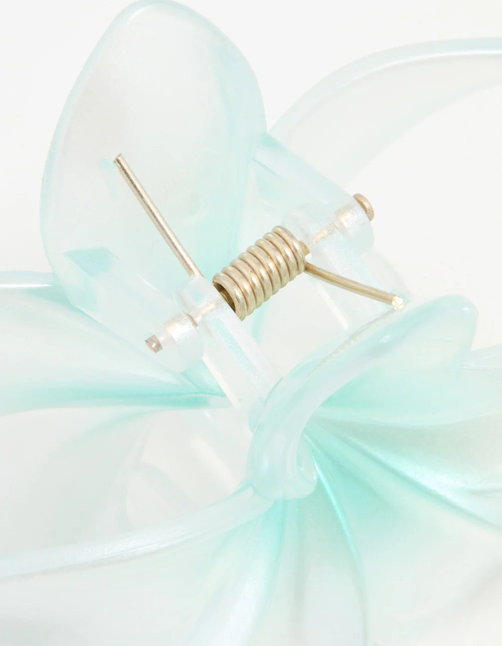 Blue Ombre Pearlised Frangipani Flower Claw Clip - Image 3