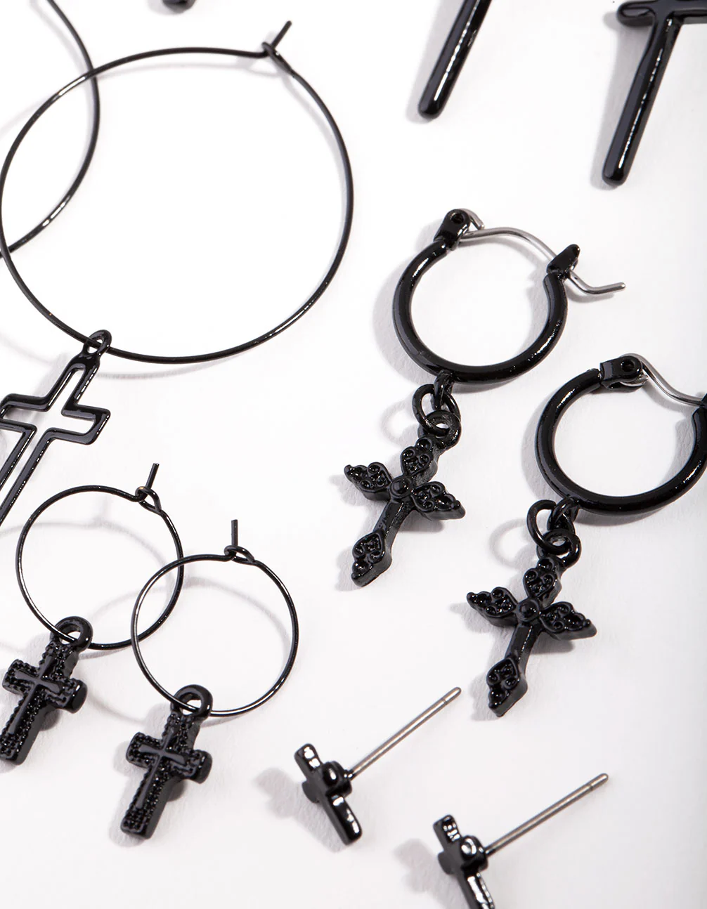 Black Cross Earring Pack - Image 3