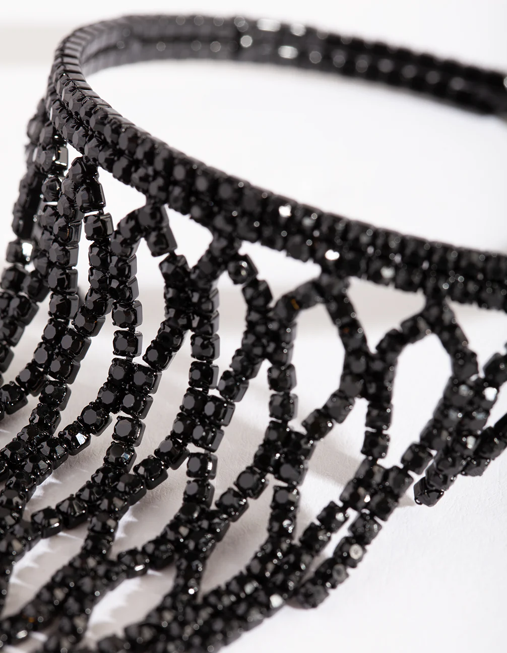 Black Diamante Hand Chain - Image 2