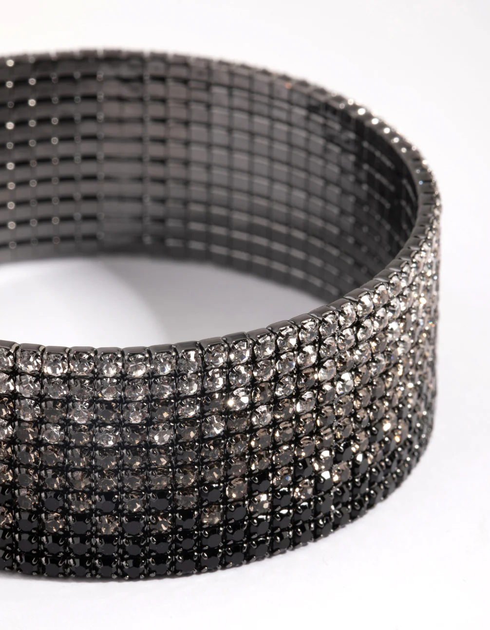 Gunmetal Ombre Diamante Cuff Bracelet - Image 2