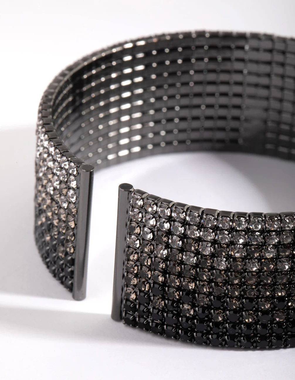 Gunmetal Ombre Diamante Cuff Bracelet - Image 3