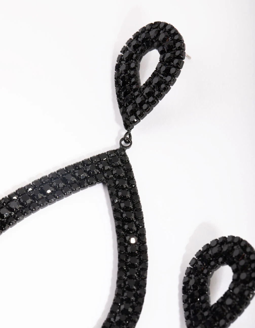 Gunmetal Teardrop Statement Earrings - Image 2