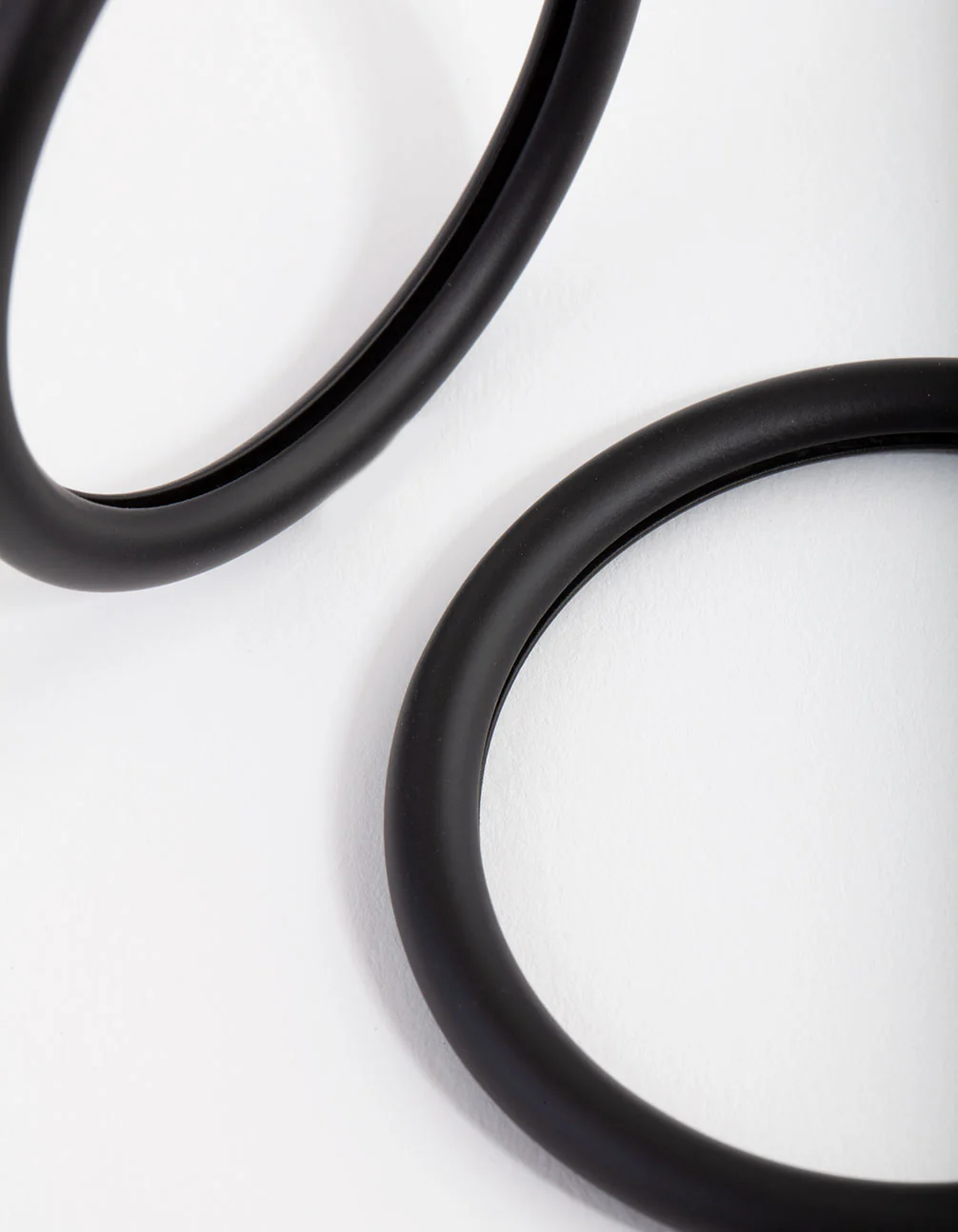 Matte Tube Hoop Earrings - Image 3