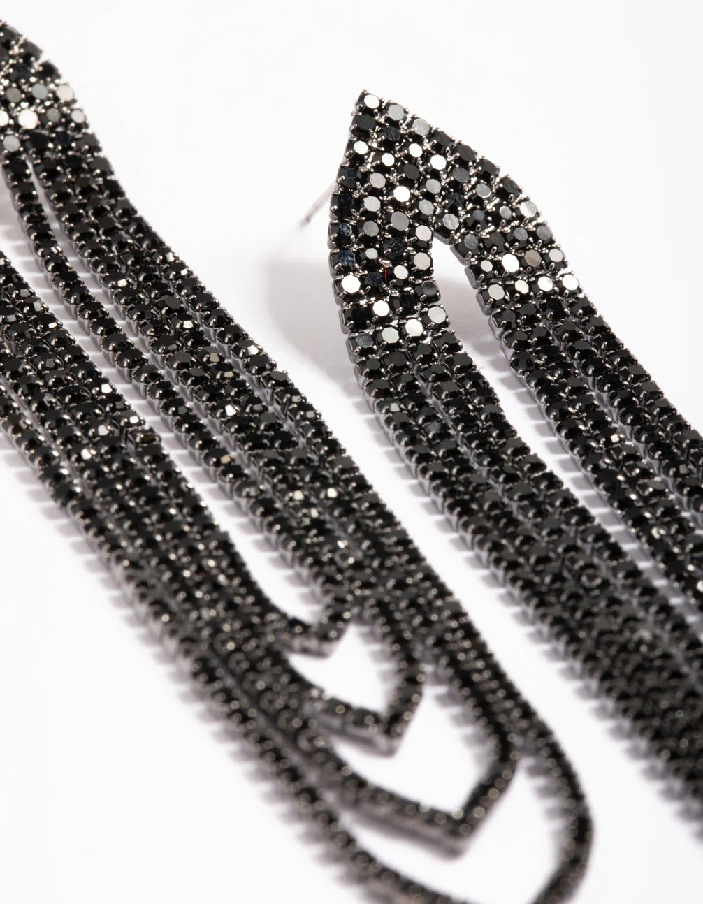Silver Oval Cupchain Drop Earrings - Image 5