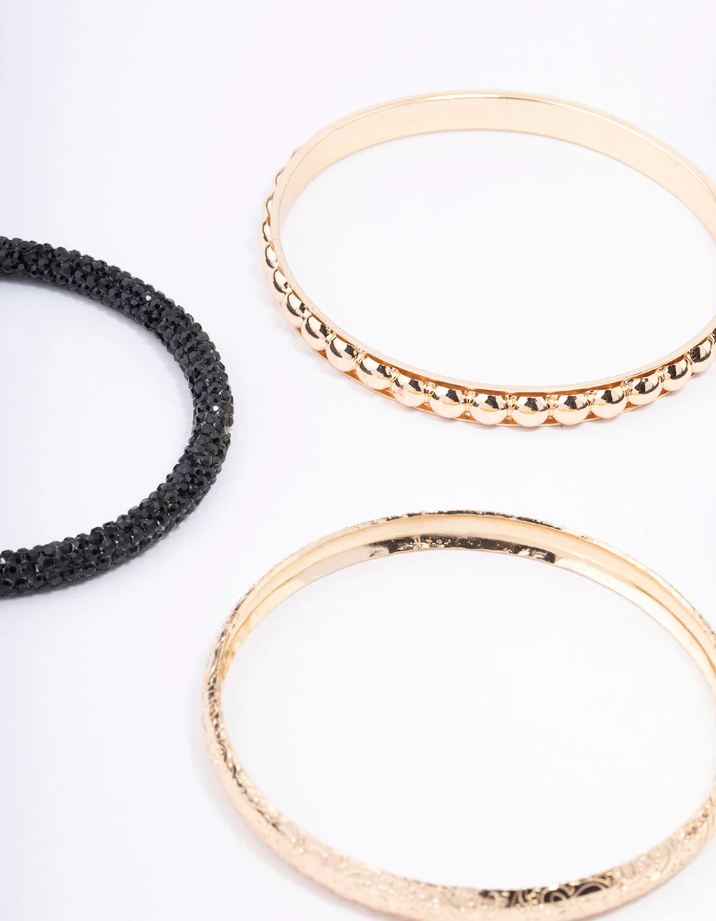 Black Diamante Bangle 5-Pack - Image 2