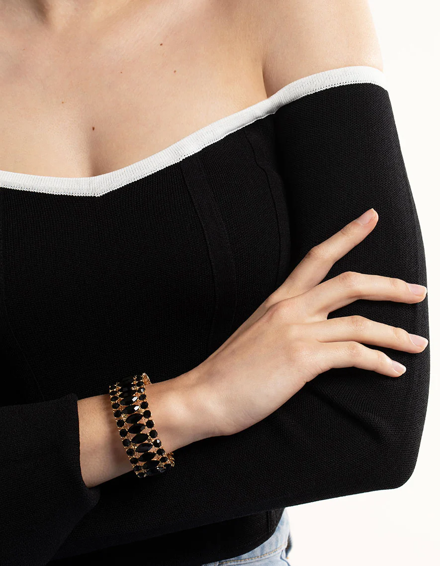 Gold Marquise Stone Bracelet - Image 2