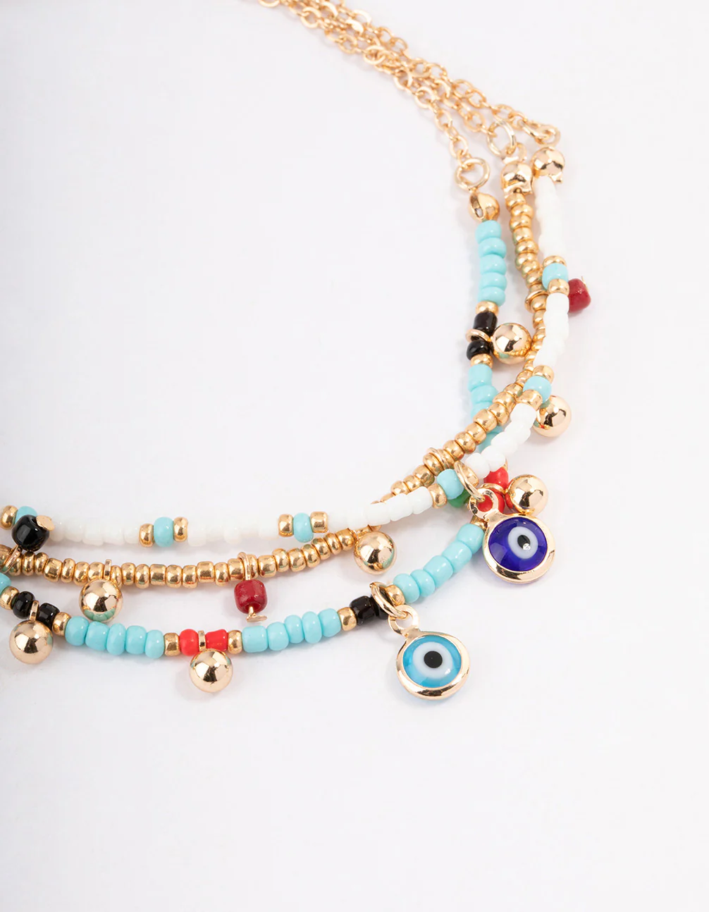 Gold Boho Evil Eye Anklet Pack - Image 2
