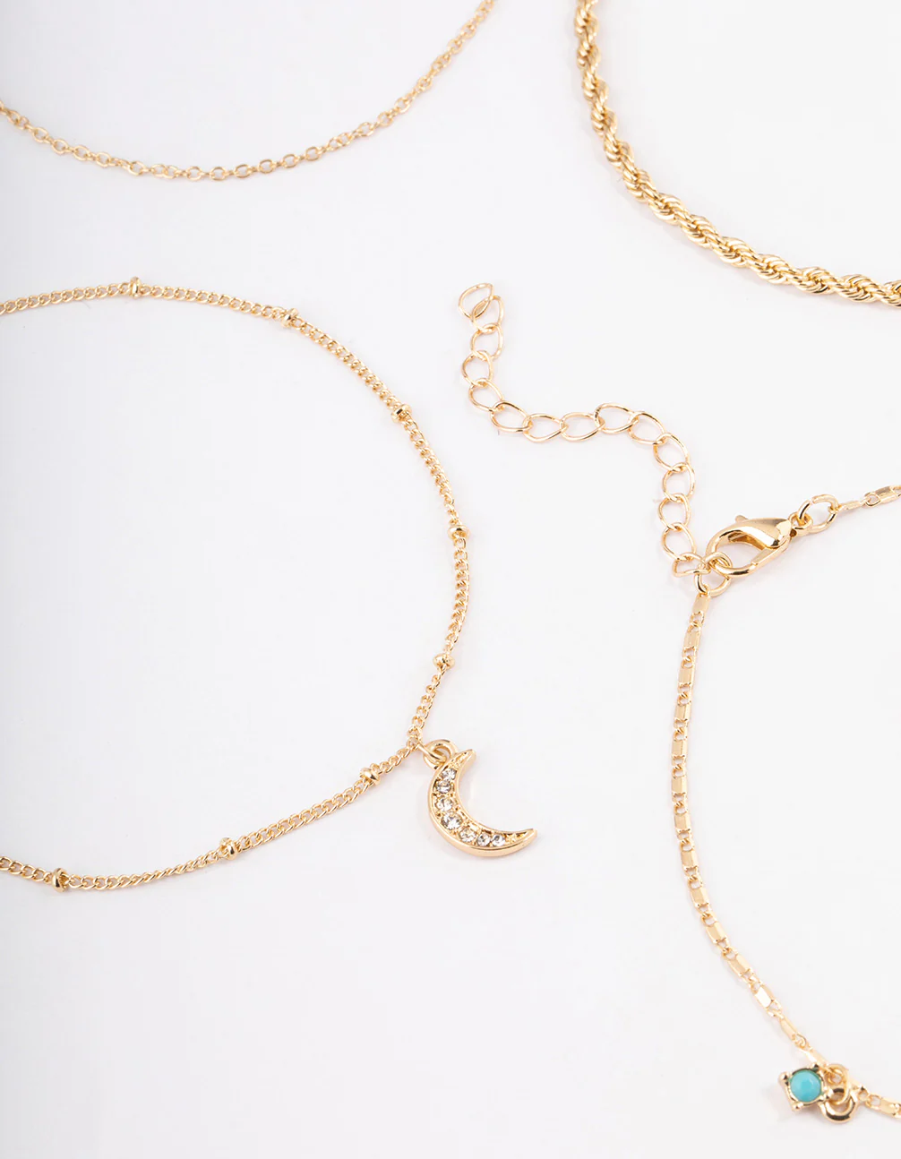 Gold Diamante Celestial Anklet 5-Pack - Image 3
