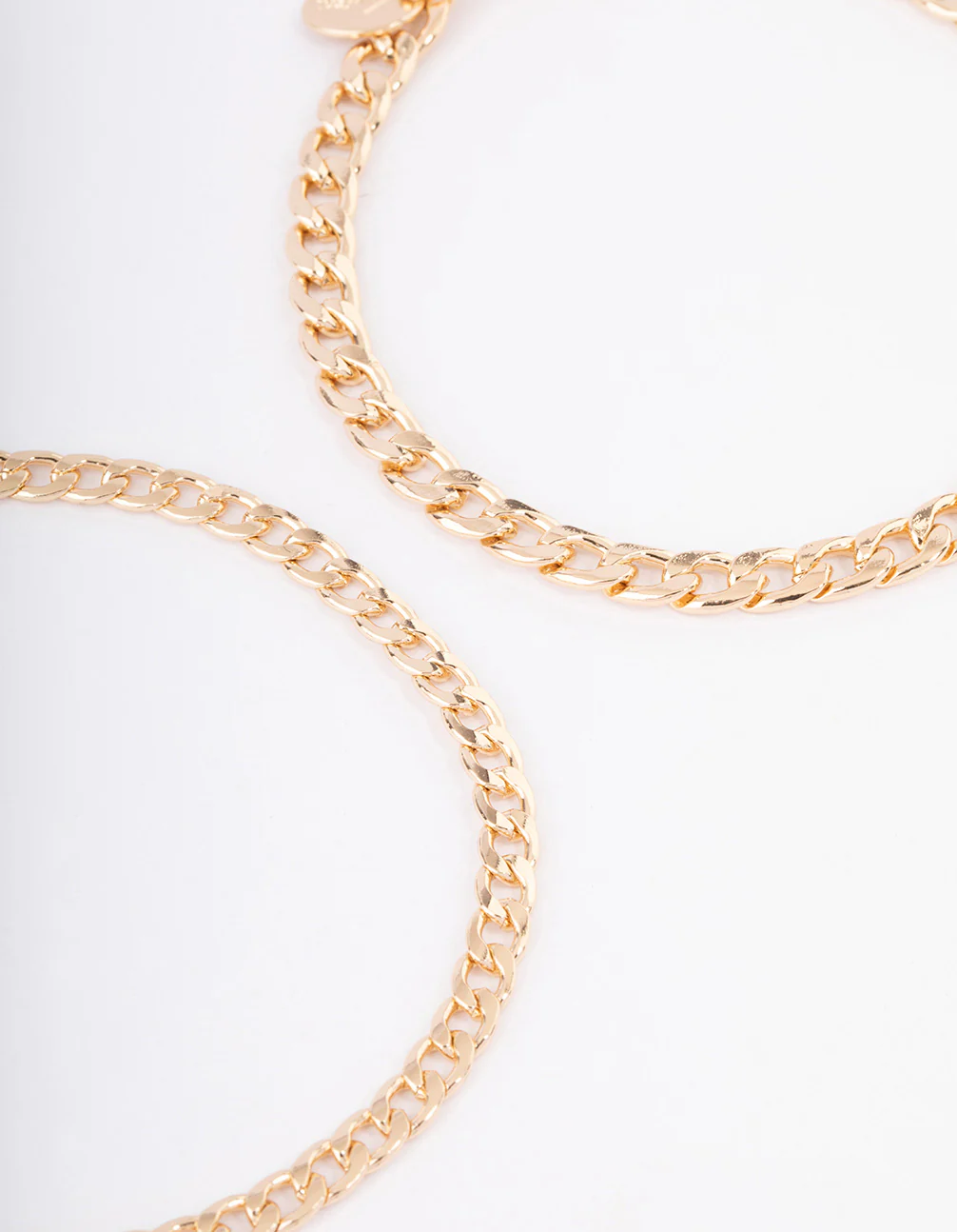 Gold Mixed Chunky Cable Anklet Pack - Image 2