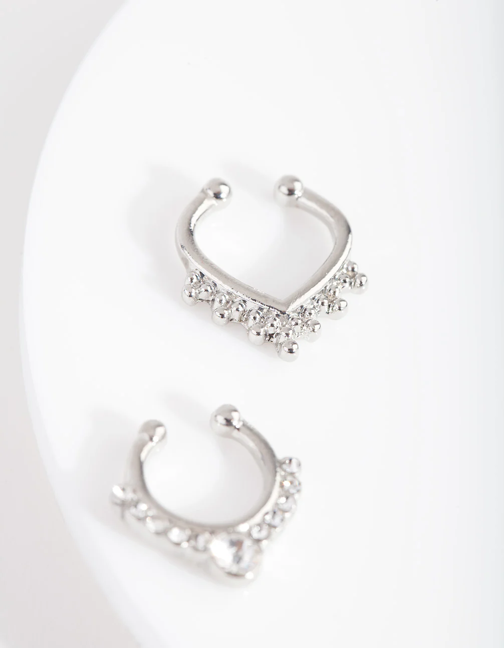 Surgical Steel Bohemian Diamante Fake Septum Pack - Image 2