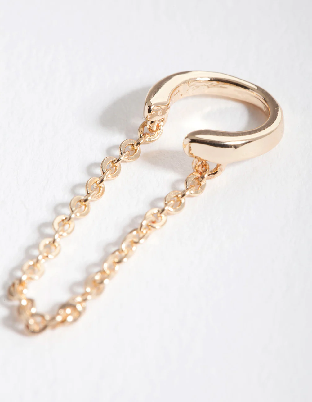 Gold Classic Chain Drop Ear Cuff - Image 2