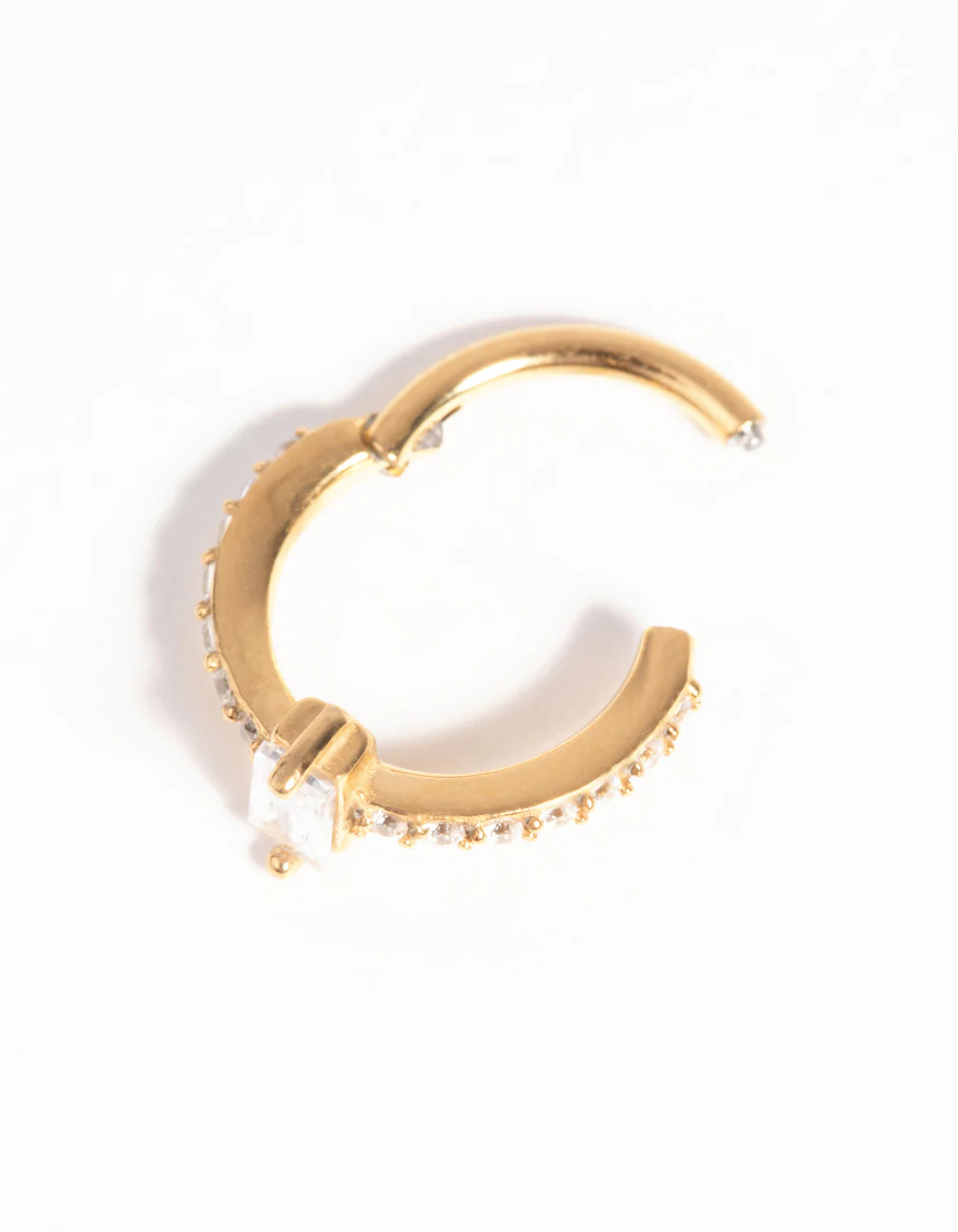 Gold-Plated Surgical Steel Diamante Clicker Ring - Image 2