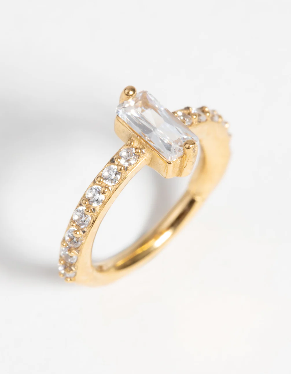 Gold-Plated Surgical Steel Diamante Clicker Ring - Image 3