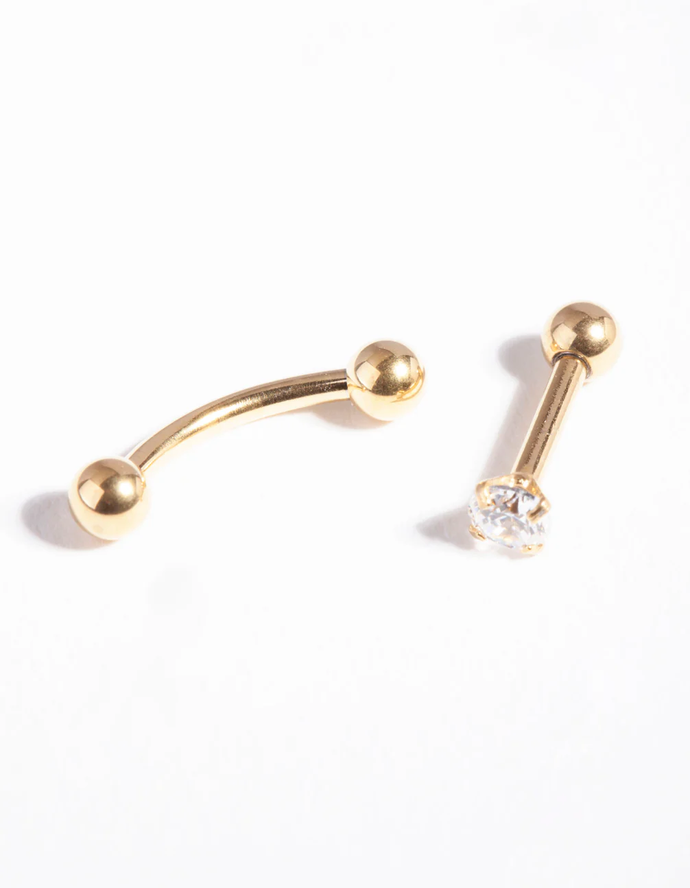 Gold Diamante Surgical Steel Cartilage Earring Pack - Image 2