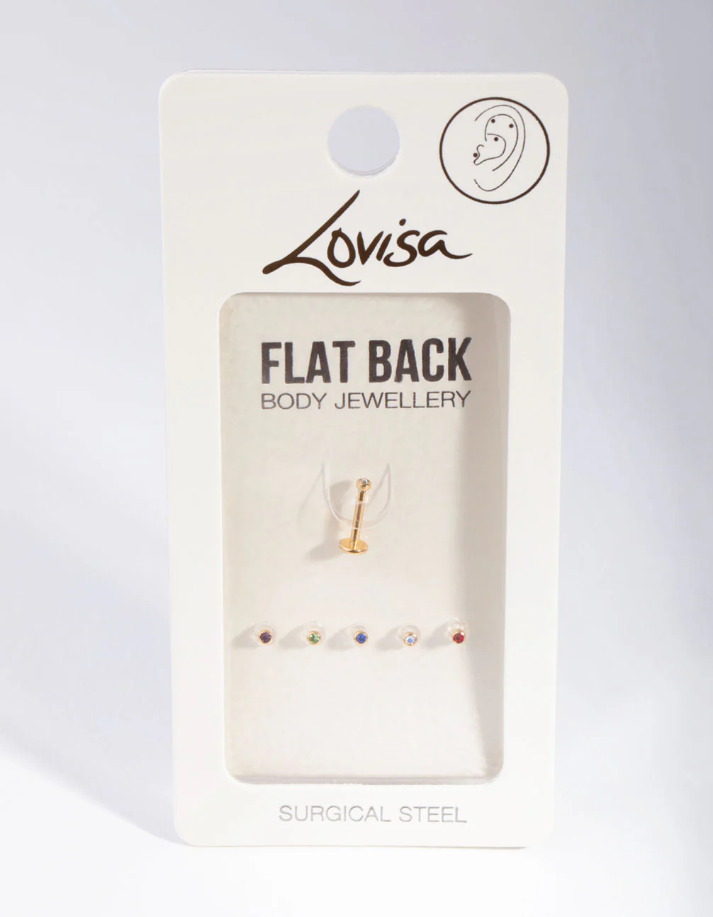 Gold Classic Gem Flat Back 6-Pack - Image 3