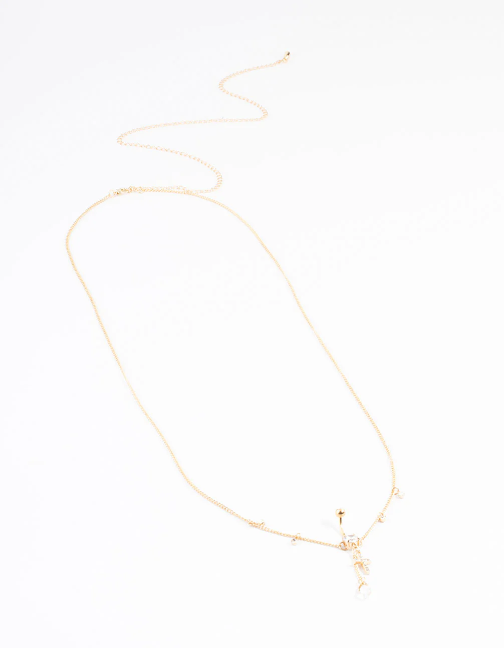 Gold Plated Surgical Steel Cross Belly Chain - Image 2