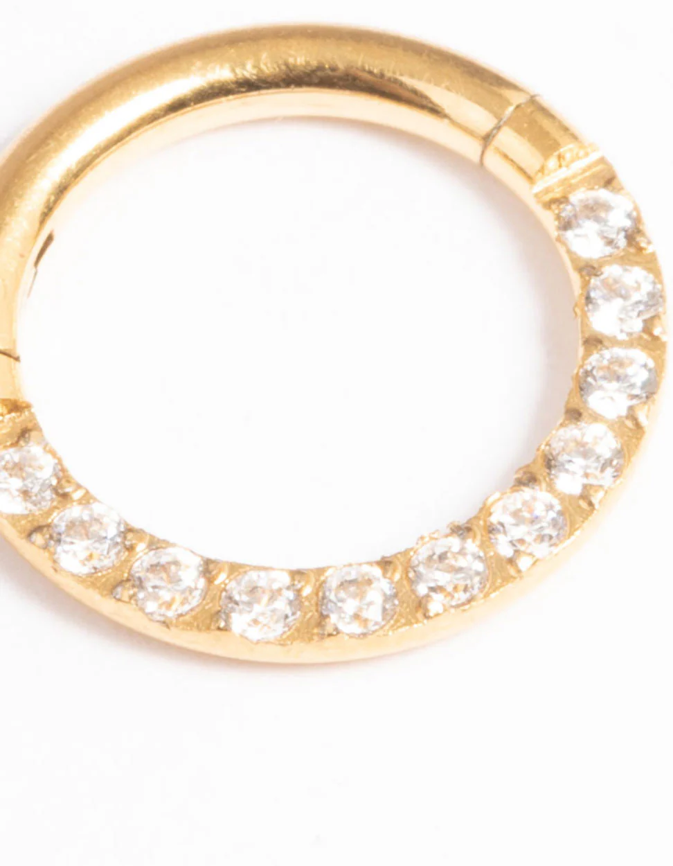 Gold Plated Surgcial Steel Clicker Ring 7mm - Image 2