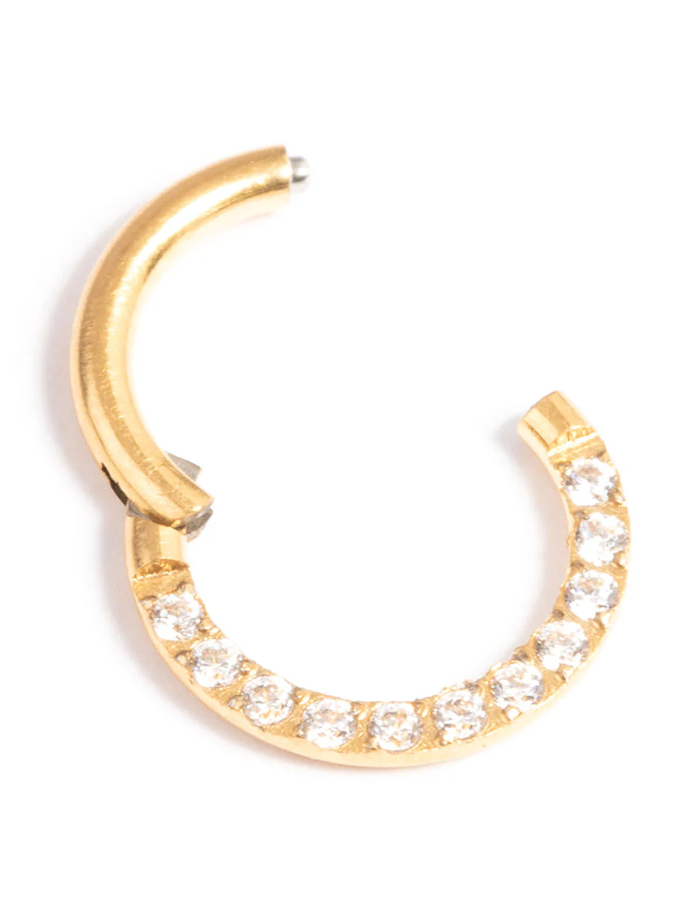 Gold Plated Surgcial Steel Clicker Ring 7mm - Image 3